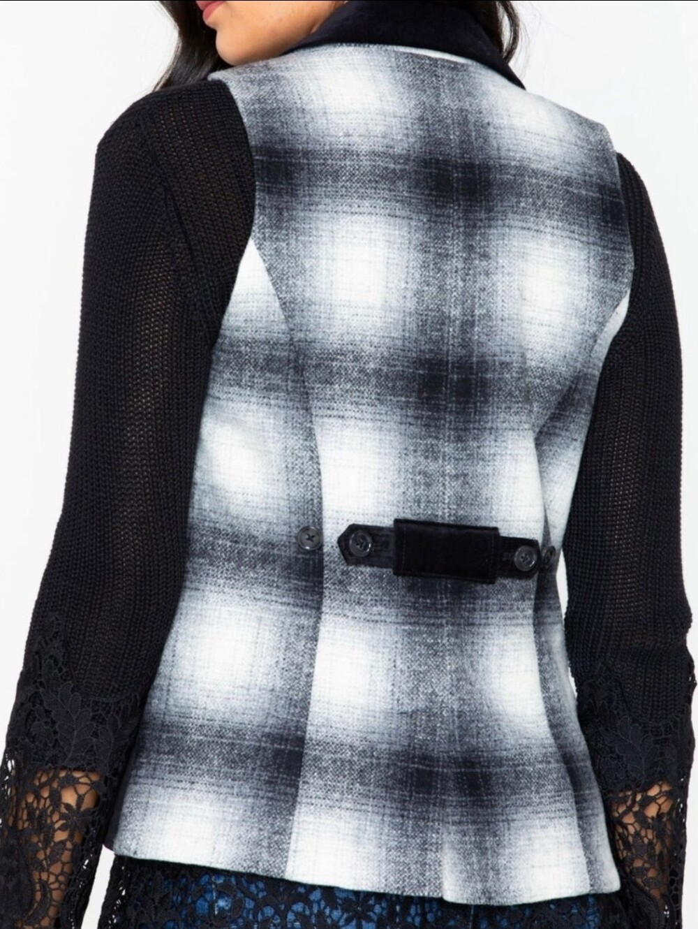 Tasha Polizzi Tailored Vest With Animal Print Lining